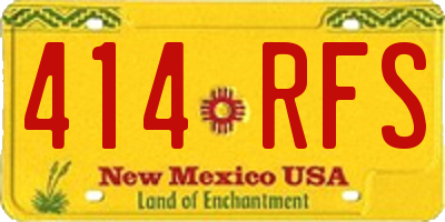 NM license plate 414RFS