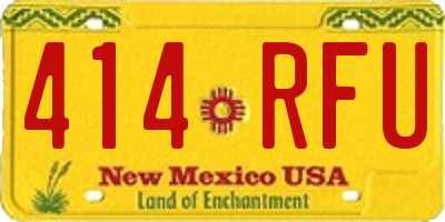 NM license plate 414RFU