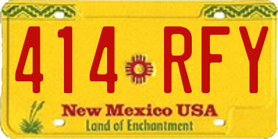 NM license plate 414RFY