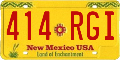 NM license plate 414RGI