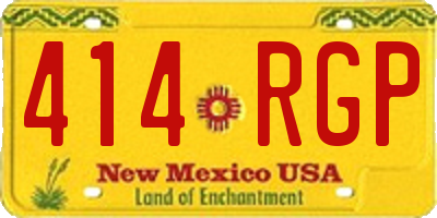 NM license plate 414RGP