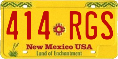 NM license plate 414RGS