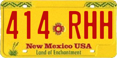 NM license plate 414RHH