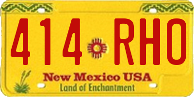 NM license plate 414RHO