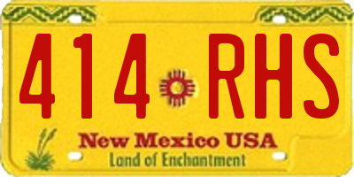 NM license plate 414RHS