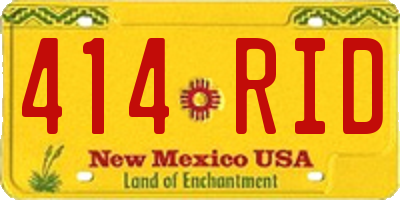 NM license plate 414RID