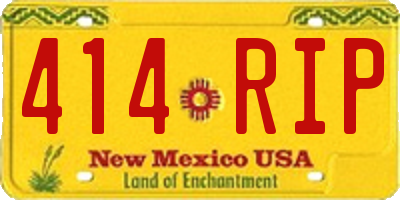 NM license plate 414RIP