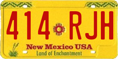 NM license plate 414RJH