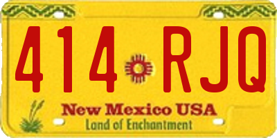 NM license plate 414RJQ