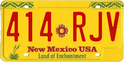 NM license plate 414RJV