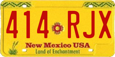 NM license plate 414RJX