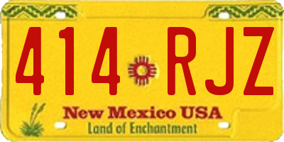 NM license plate 414RJZ