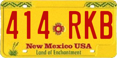 NM license plate 414RKB