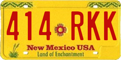 NM license plate 414RKK