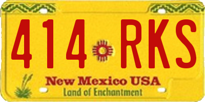 NM license plate 414RKS