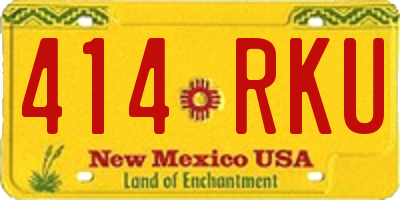 NM license plate 414RKU