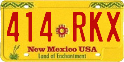 NM license plate 414RKX