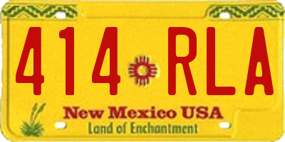 NM license plate 414RLA