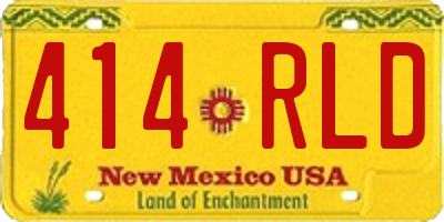 NM license plate 414RLD