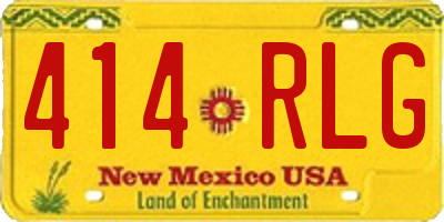 NM license plate 414RLG