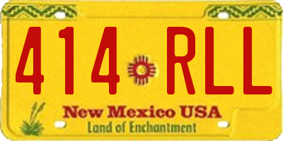 NM license plate 414RLL