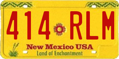 NM license plate 414RLM