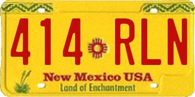 NM license plate 414RLN