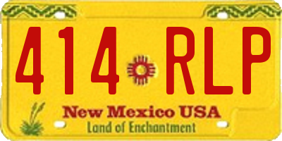 NM license plate 414RLP