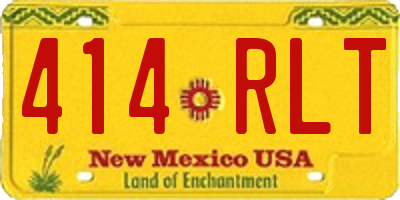 NM license plate 414RLT
