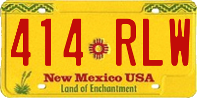 NM license plate 414RLW