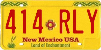 NM license plate 414RLY