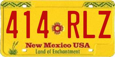 NM license plate 414RLZ