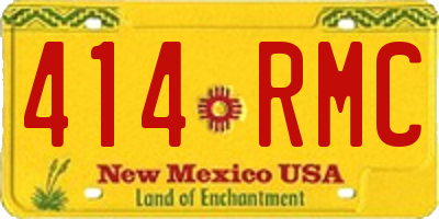 NM license plate 414RMC