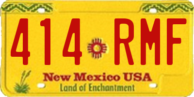 NM license plate 414RMF