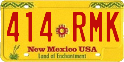 NM license plate 414RMK