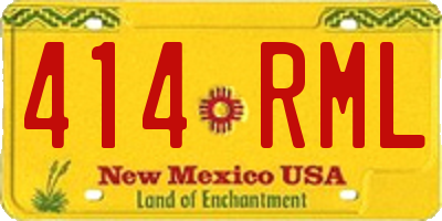 NM license plate 414RML