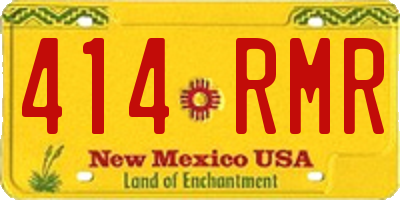 NM license plate 414RMR