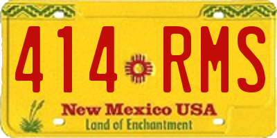 NM license plate 414RMS