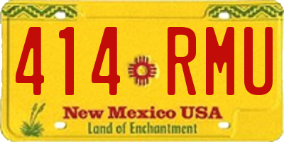 NM license plate 414RMU