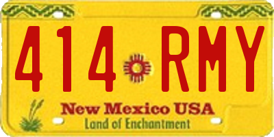 NM license plate 414RMY
