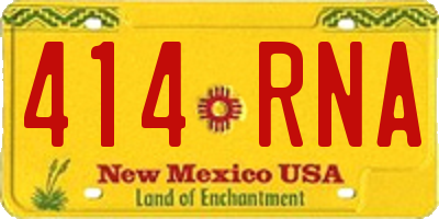 NM license plate 414RNA