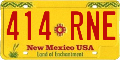 NM license plate 414RNE