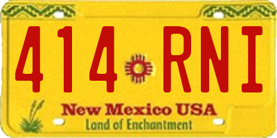NM license plate 414RNI