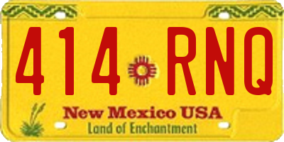 NM license plate 414RNQ