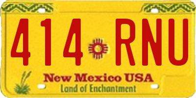 NM license plate 414RNU