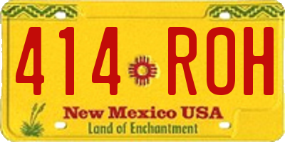 NM license plate 414ROH