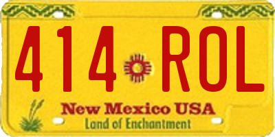 NM license plate 414ROL