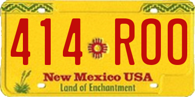 NM license plate 414ROO