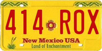 NM license plate 414ROX
