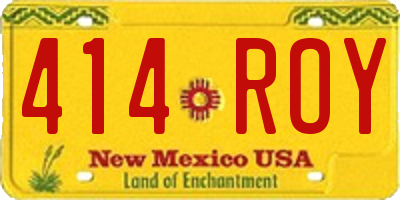 NM license plate 414ROY